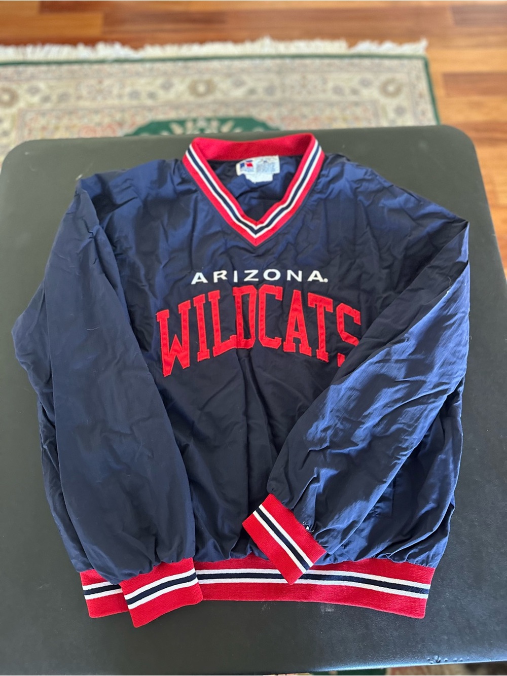 Arizona Wildcats Russell Athletics Navy Pullover Bomber Jacket Men’s XL